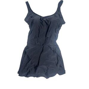 Eomenie womans Tummy Control Full Coverage One Piece Swimdress swim suit s L